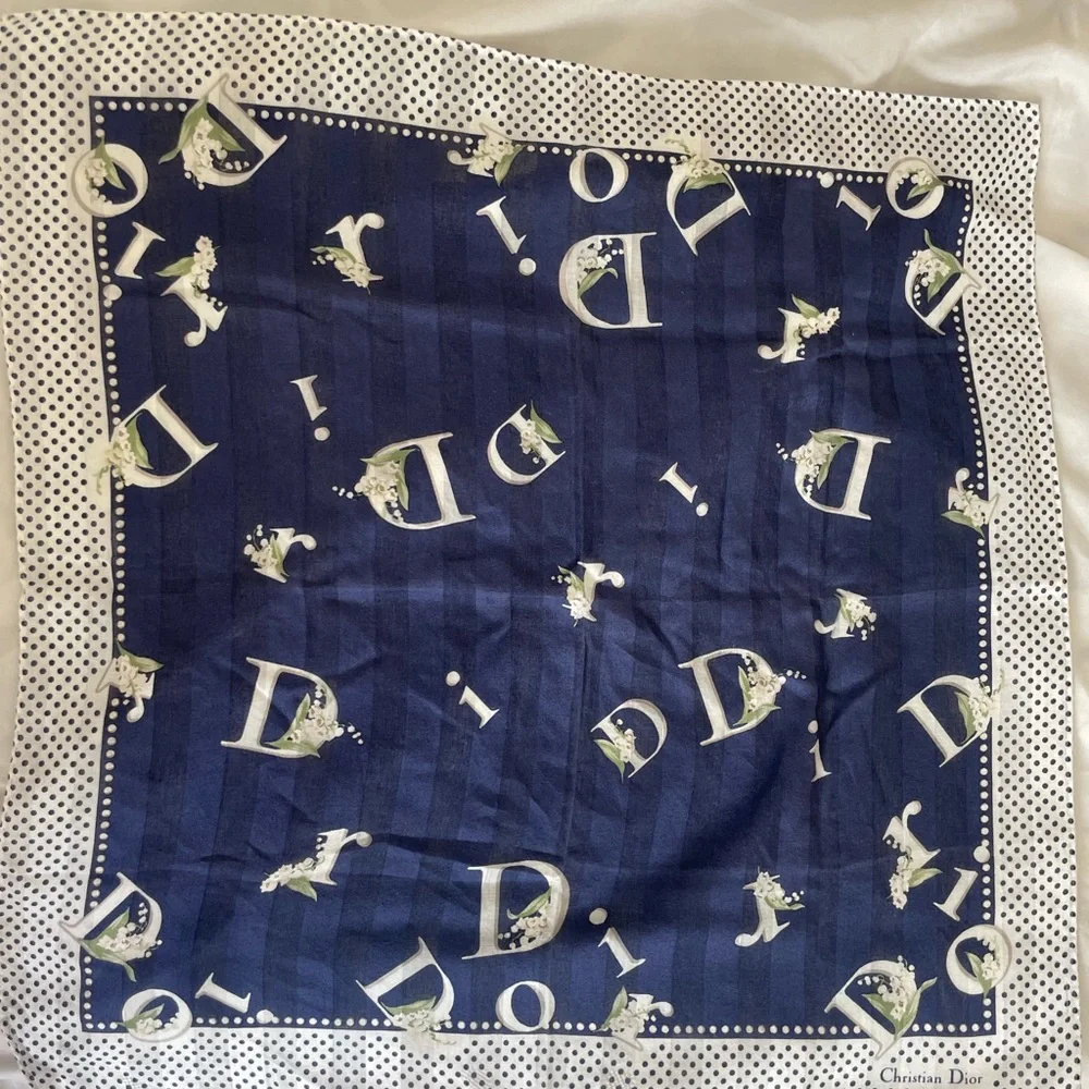 Navy blue Dior scarf